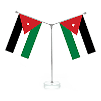 Double flag stand crystal