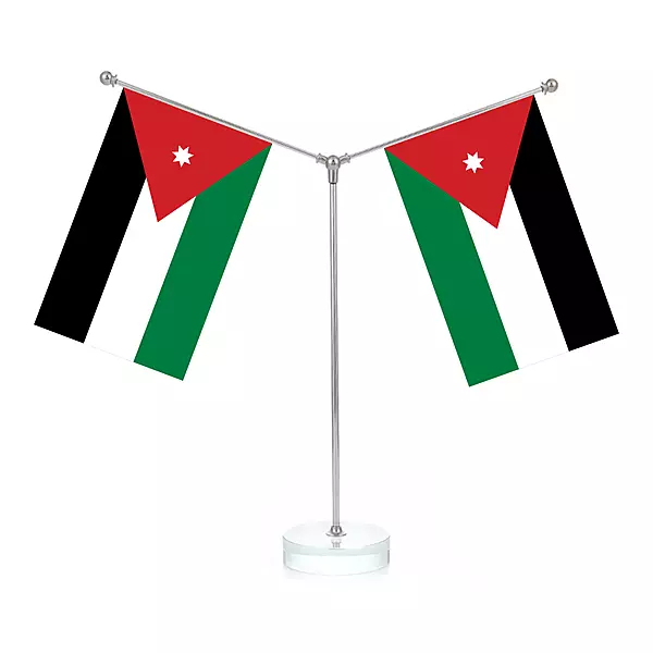 Double flag stand crystal