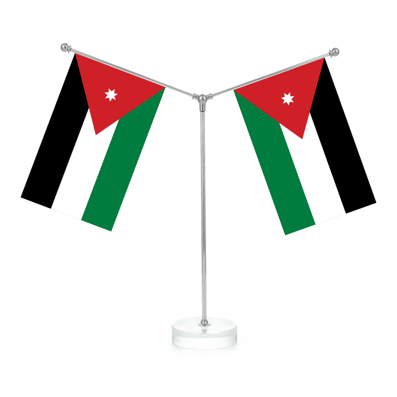 Double flag stand crystal