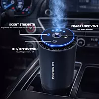 Car Fragrance Diffuser - Long-Lasting Air Freshener with Refillable Perfume Bottle
