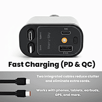 Multi-Port Car Charger - Fast Charging USB & Type-C Adapter with LED Light