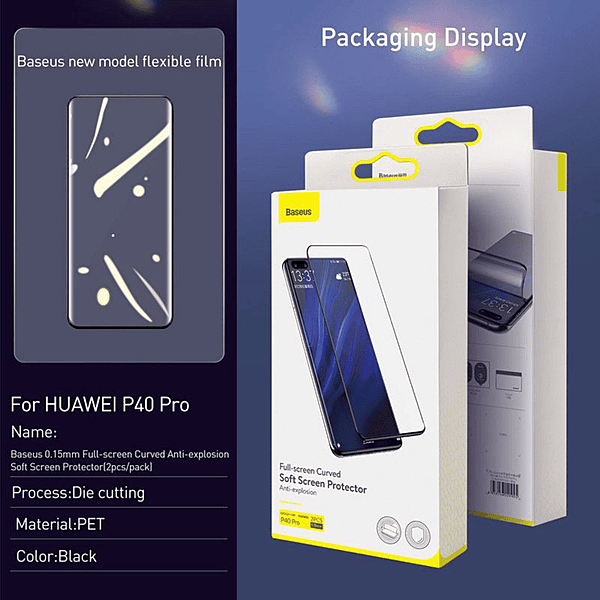 Baseus 0.15mm Flex Screen Protectors x2 for Huawei P40 Pro (for Fingerprint)