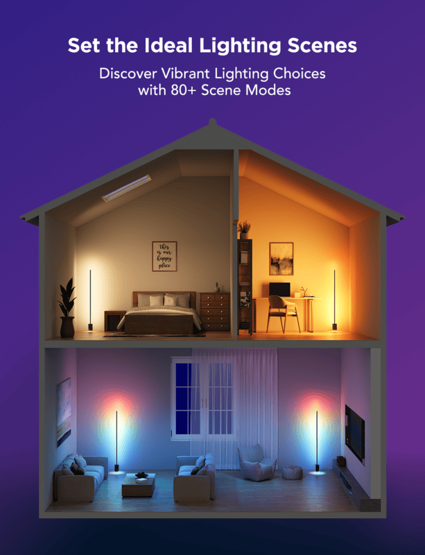 Govee RGBICWW Floor Lamp 2 - (1.5m Tall) Smart, Matter Compatible