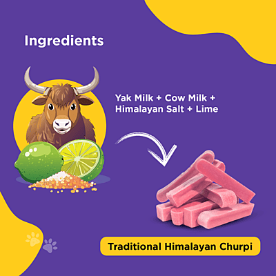 Yak Cheese Chew - Strawberry - L (3 Pcs)