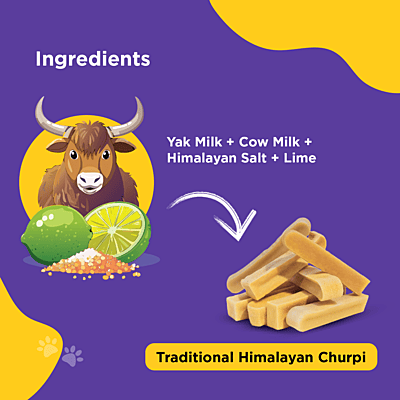 Yak Cheese Chew Turmeric - L (30 Pcs)