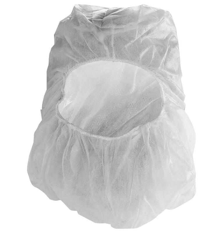 Keystone Safety Polypropylene Hood w/ Elastic Closure, 100% Latex Free, 100/Bag 10 Bags/Case