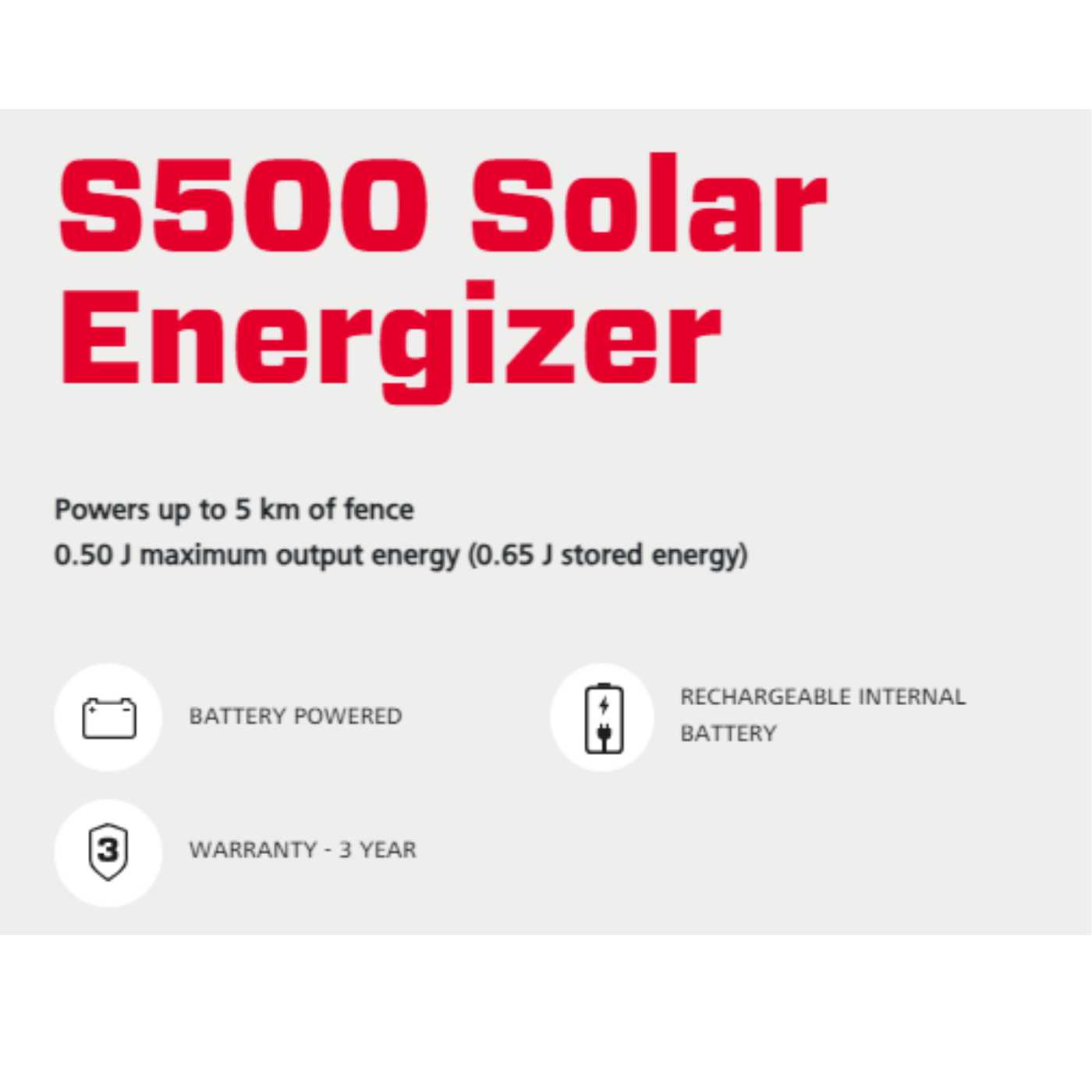 Speedrite Portable Solar Energizer S500