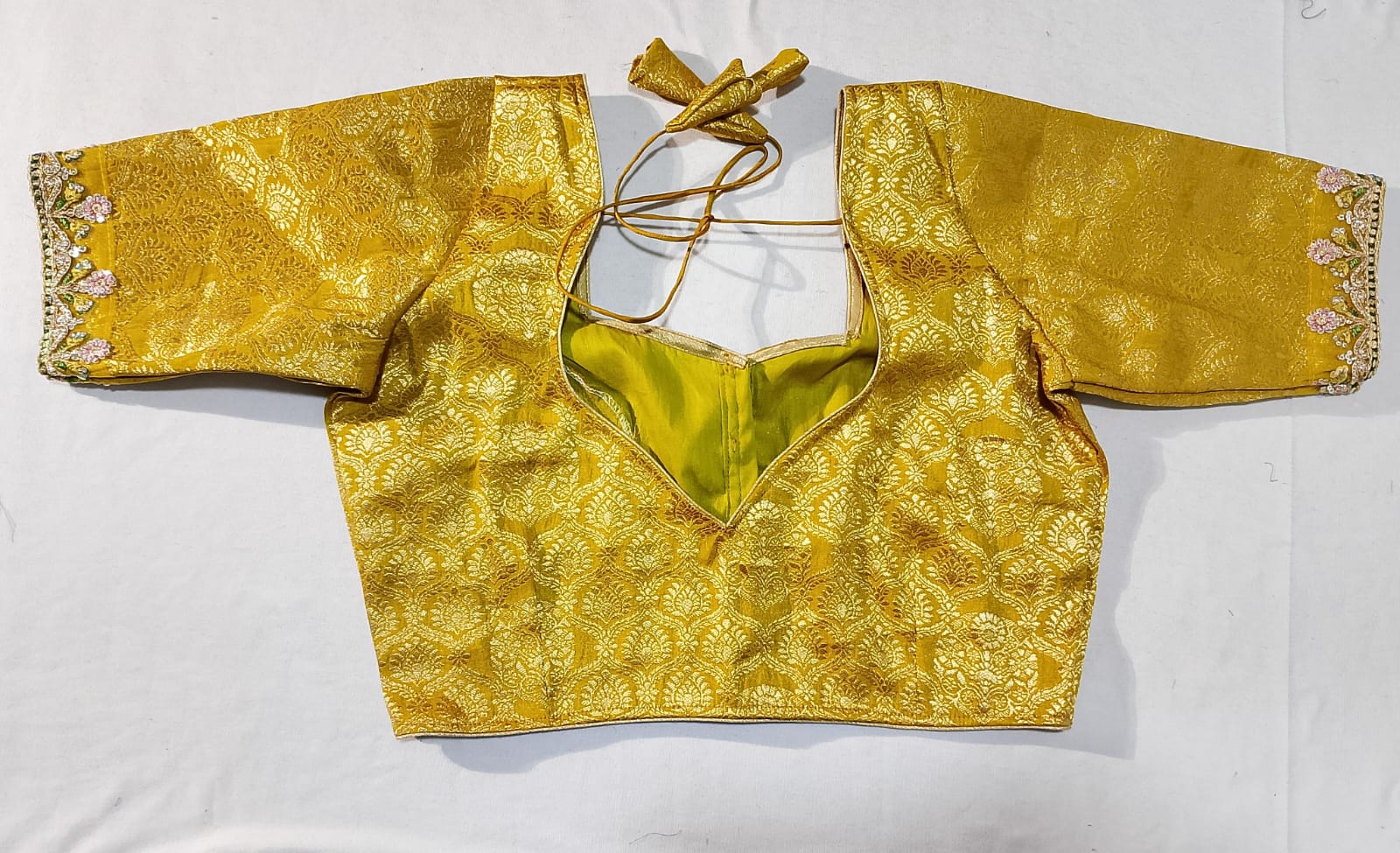 J584: Ready To Ship Beautiful Designer Saree With Stitched Blouse