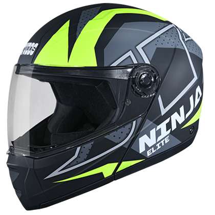 STUDDS NINJA ELITE SUPER D6 MATT BLACK N5 YELLOW C/V (L)