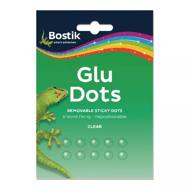 Bostik Clear Glu Dots Double Sided Craft Glue Spots Pack Of 64