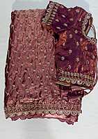 J513: Ready To Ship Beautiful Saree With Stitched Blouse