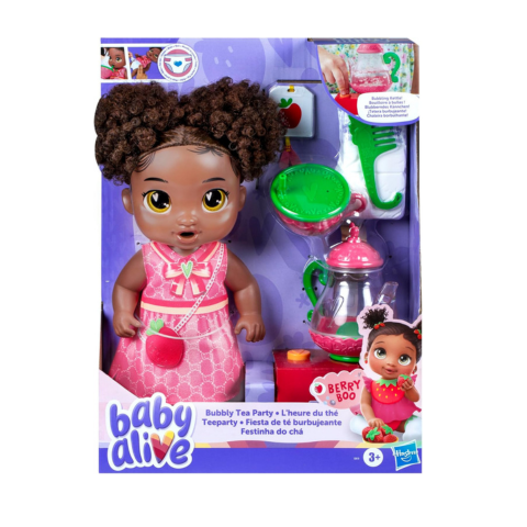 Baby Alive Bubbly Tea Party Doll - Black Hair Berry