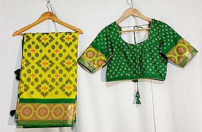 J530: Ready To Ship Beautiful Chirala  Saree With Stitched Blouse