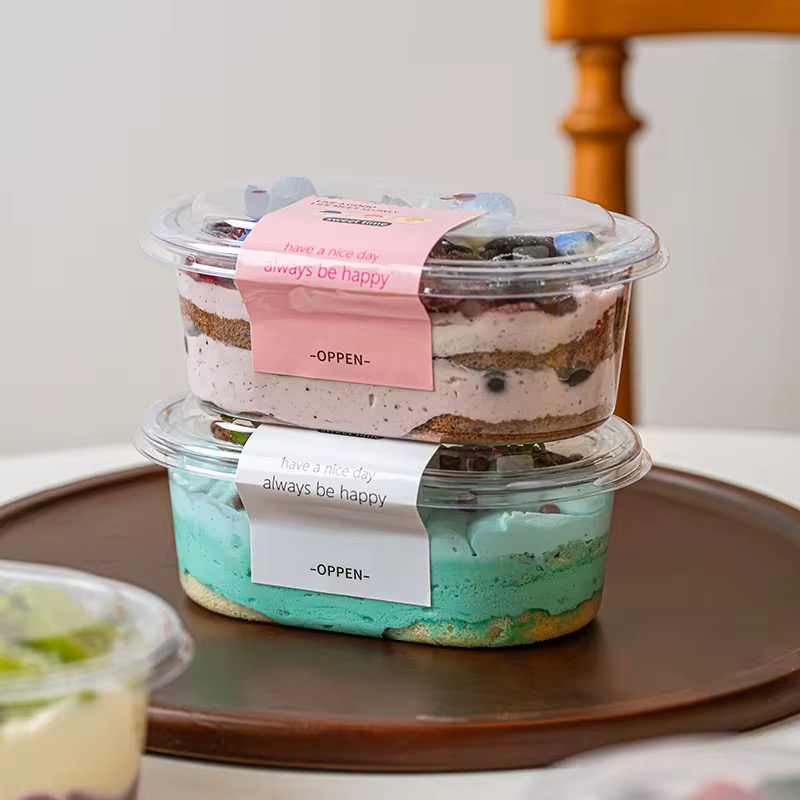 DESSERT DELI CLEAR CONTAINERS WITH LID (SQUARE/OVAL)