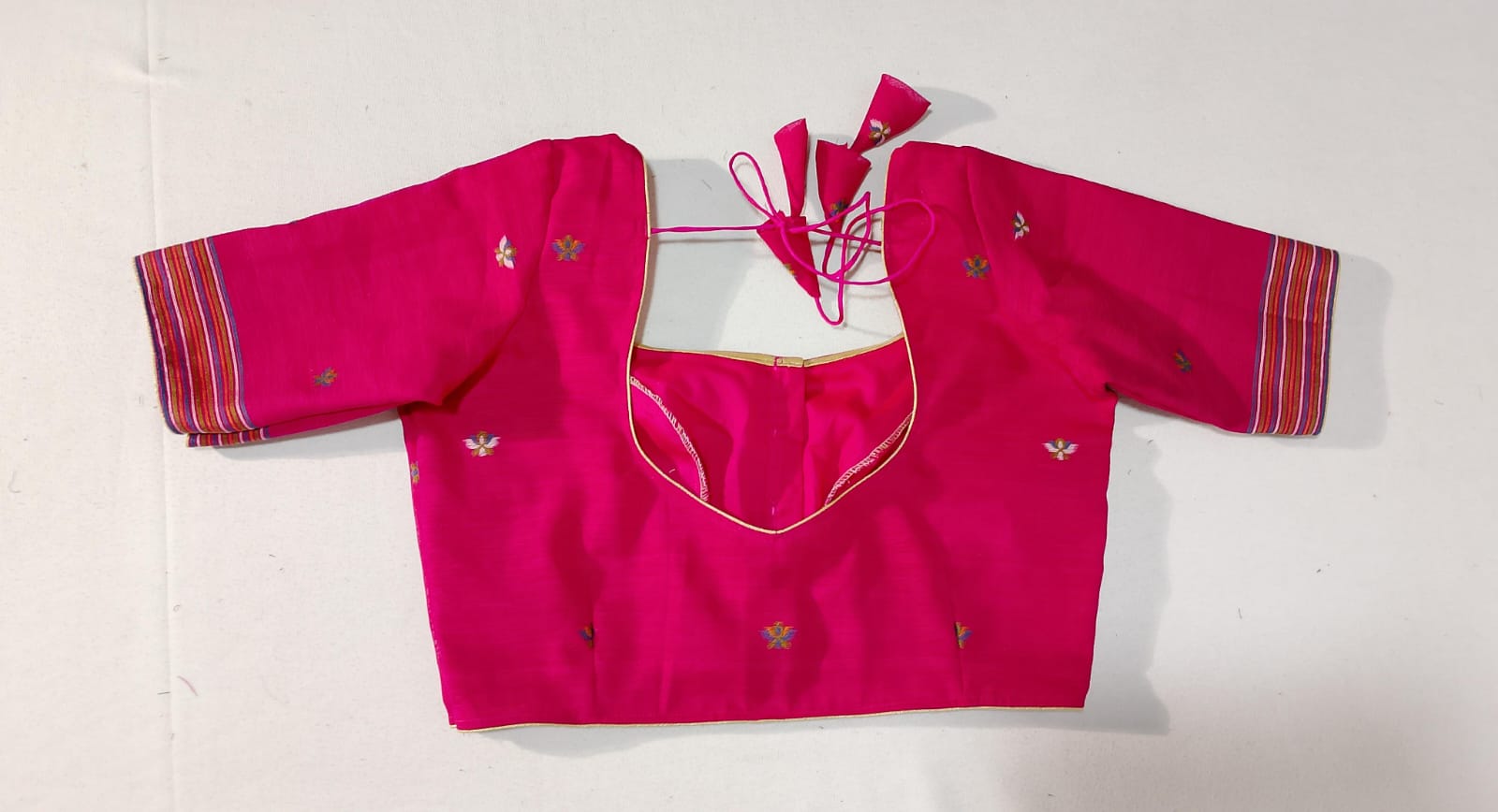 N358: Ready To Ship Beautiful Lenin Jamadhani Tissue Saree With Stitched Blouse