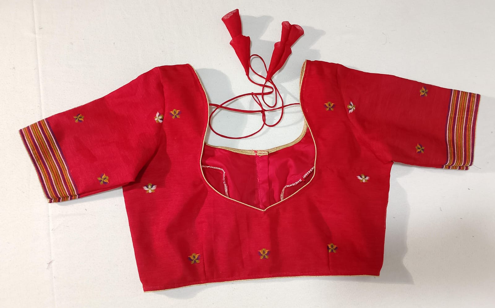 N359: Ready To Ship Beautiful Lenin Jamadhani Tissue Saree With Stitched Blouse