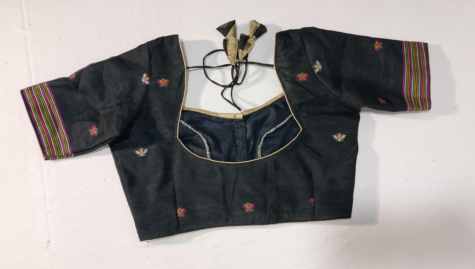 N360: Ready To Ship Beautiful Lenin Jamadhani Tissue Saree With Stitched Blouse