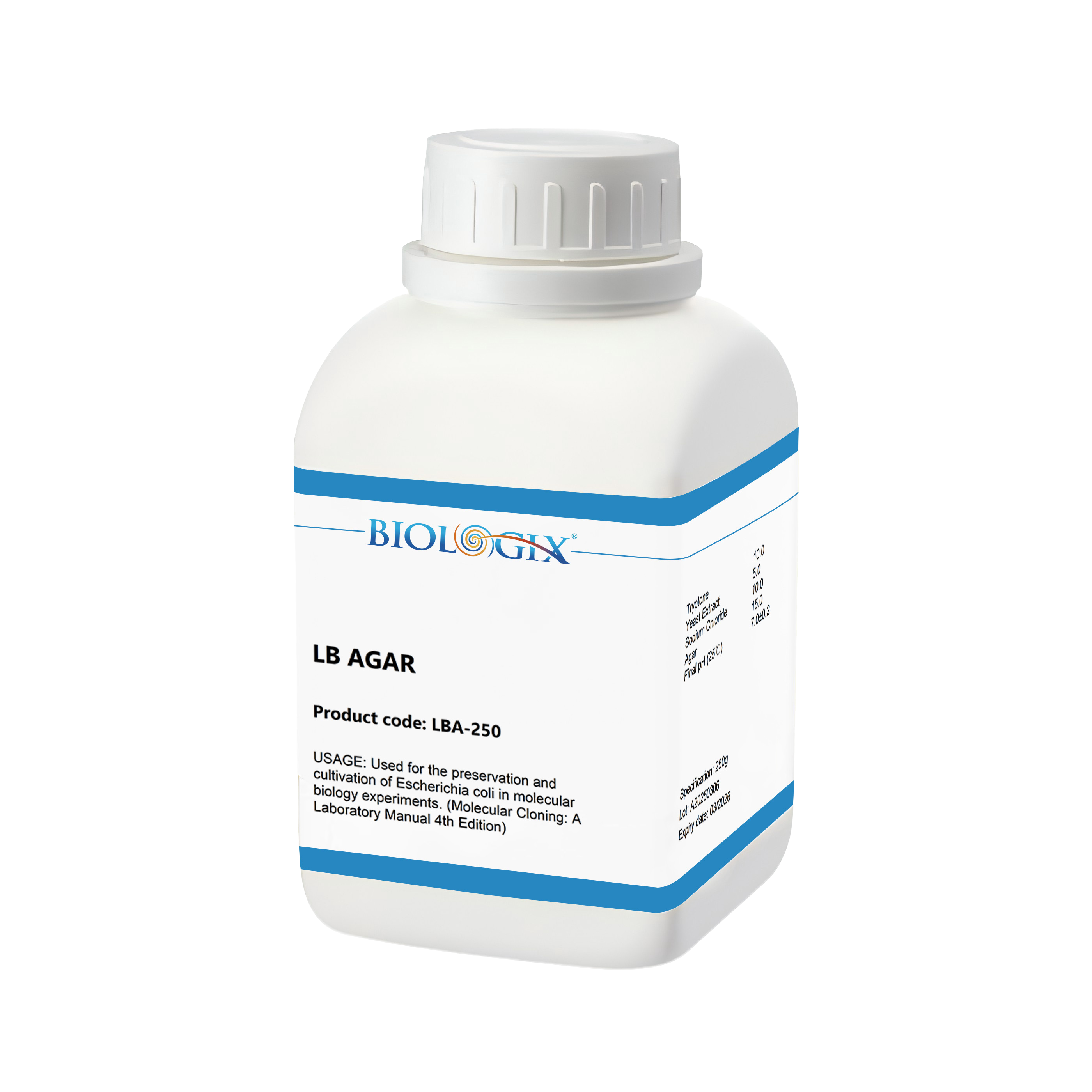 LB Agar Powder 250g/bottle