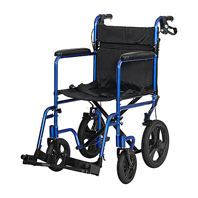 Lightweight Transport Chair – 5015BL With Black Wheels
