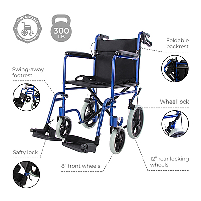 Lightweight Transport Chair – 5015BL