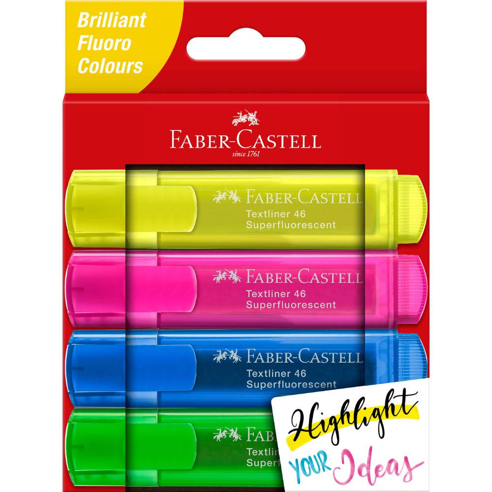 Faber-Castell Textliner Highlighter Ice Assorted Pack  Of 4
