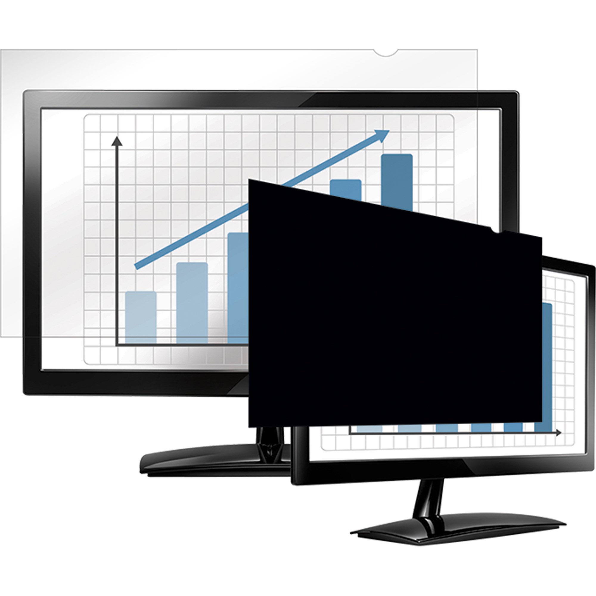 Fellowes PrivaScreen Privacy Filter 24 Inch Widescreen Monitor Black
