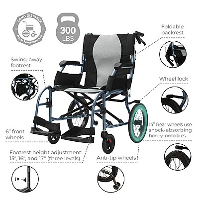 TravelerLite transport chair 5018BL TravelerLite transport chair 5018BL