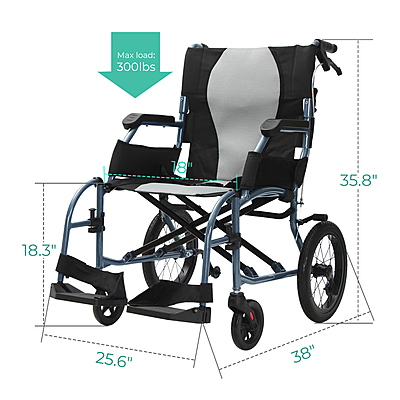 TravelerLite Lightweight Transport Chair 5018BL TravelerLite Lightweight Transport Chair 5018BL