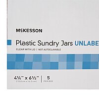 McKesson Sundry Jar Plastic Clear 4-1/4 X 6-1/2 Inch (EA)
