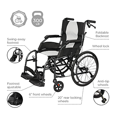 Traveller Lightweight Wheelchair 5019BK