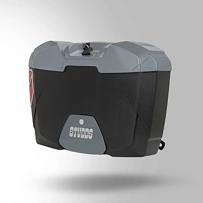 STUDDS SIDE BOX EXPLORER WITH UNIVERSAL FITMENT CLAMPS GUN GREY