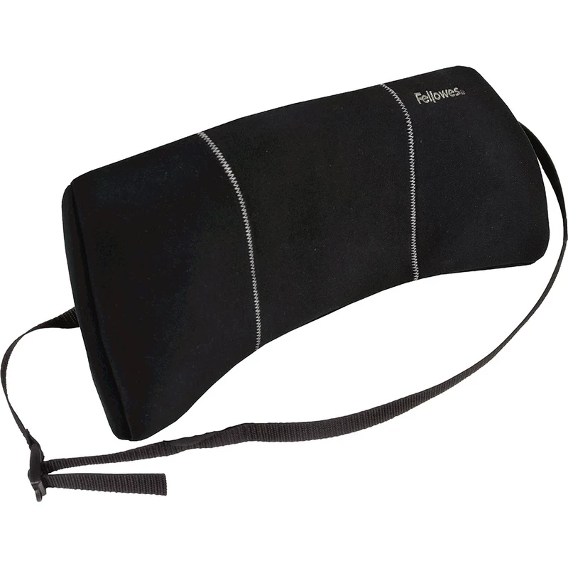 Fellowes Lumbar Back Support Low Profile Portable Black