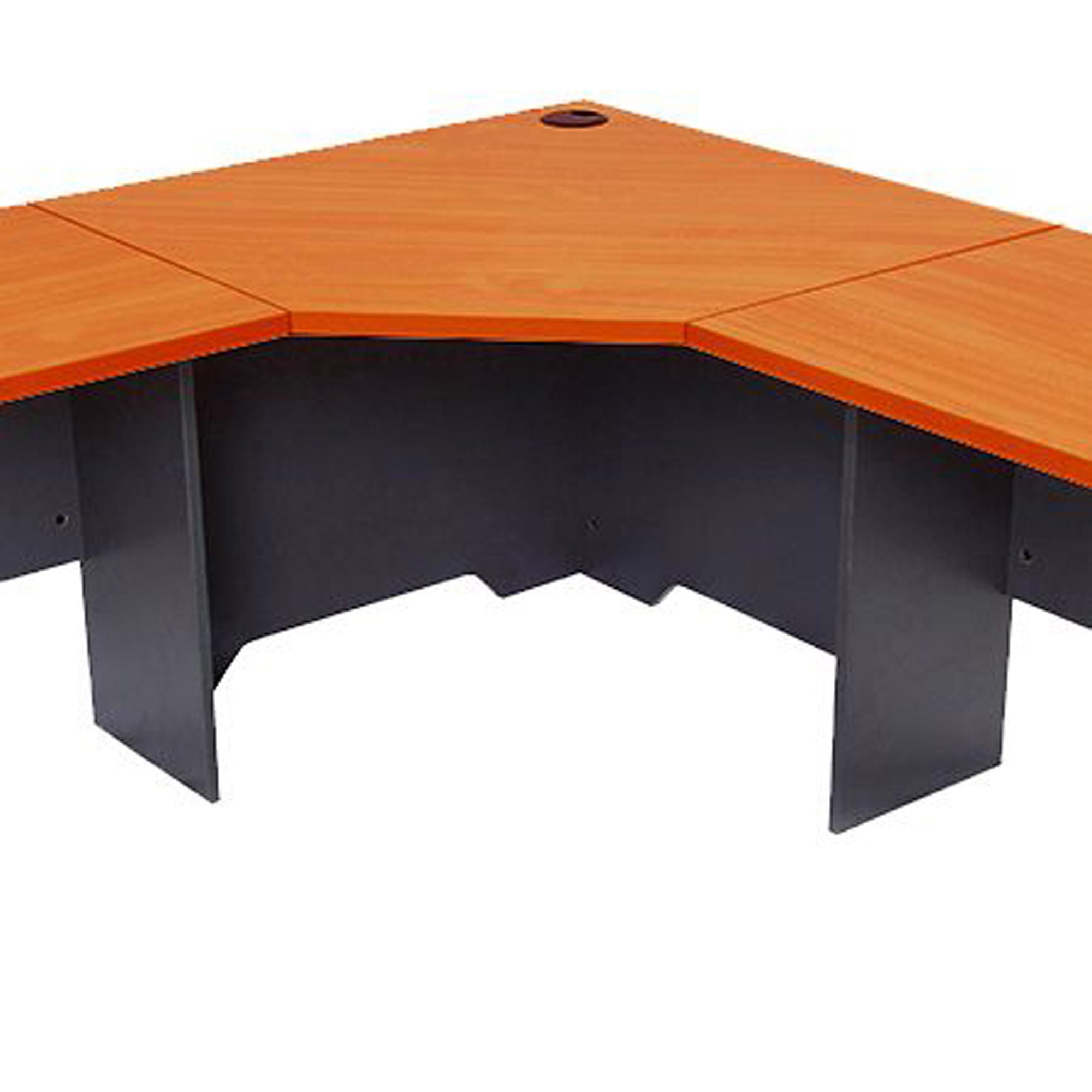 Rapidline Rapid Worker Corner Workstation Unit 900W x 900W x 600mmD Cherry And Ironstone