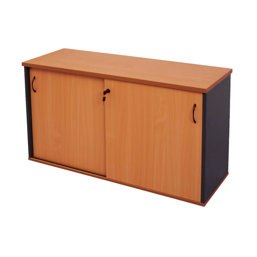 Rapidline Credenza Sliding Doors 1800W x 450D x 730mmH Cherry And Ironstone