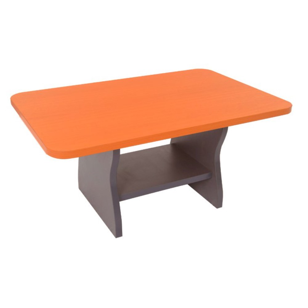 Rapidline Budget Coffee Table 900W x 600D x 425mmH Cherry Top Ironstone Base