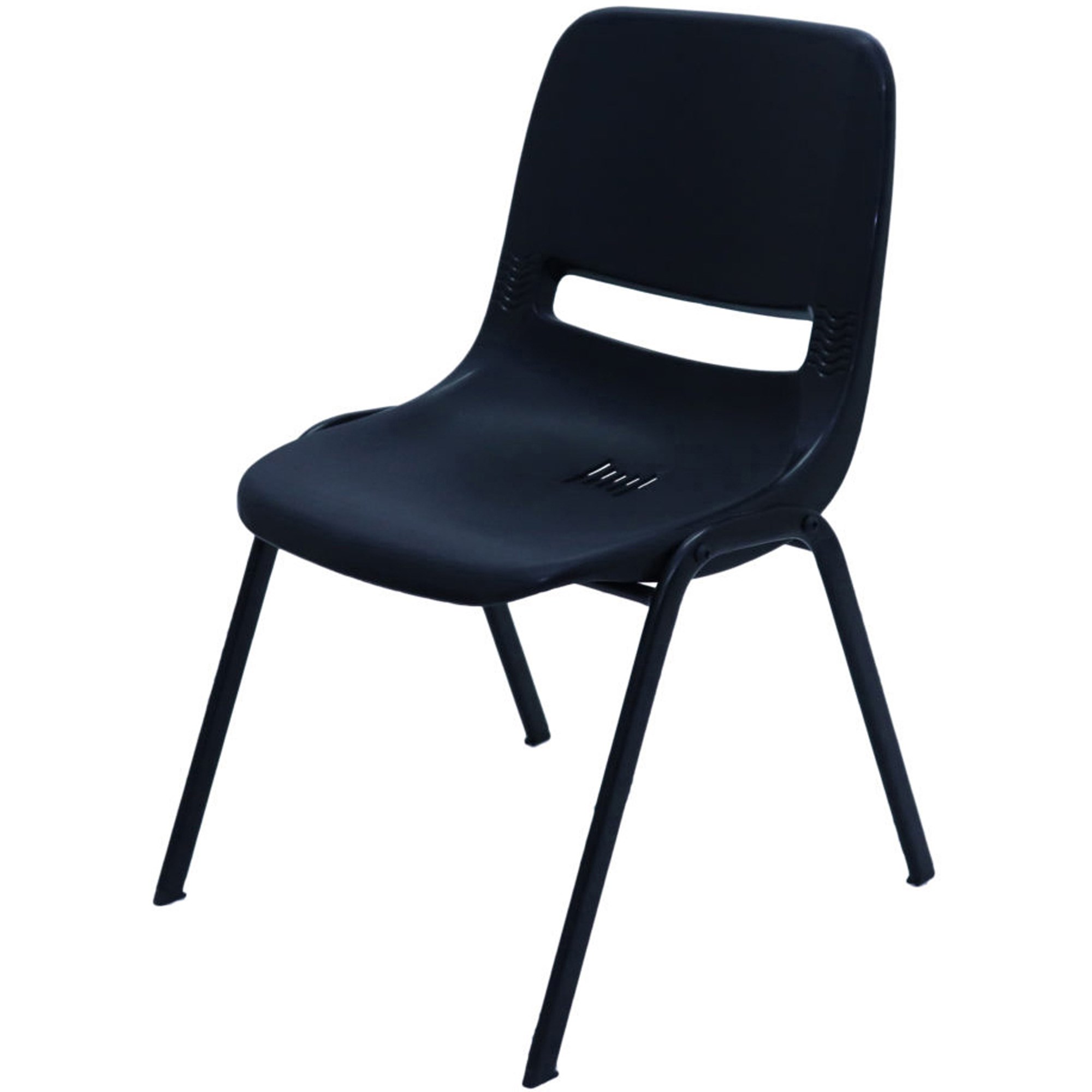 Rapidline P100 Stackable  Visitor Chair Black Polypropylene Shell