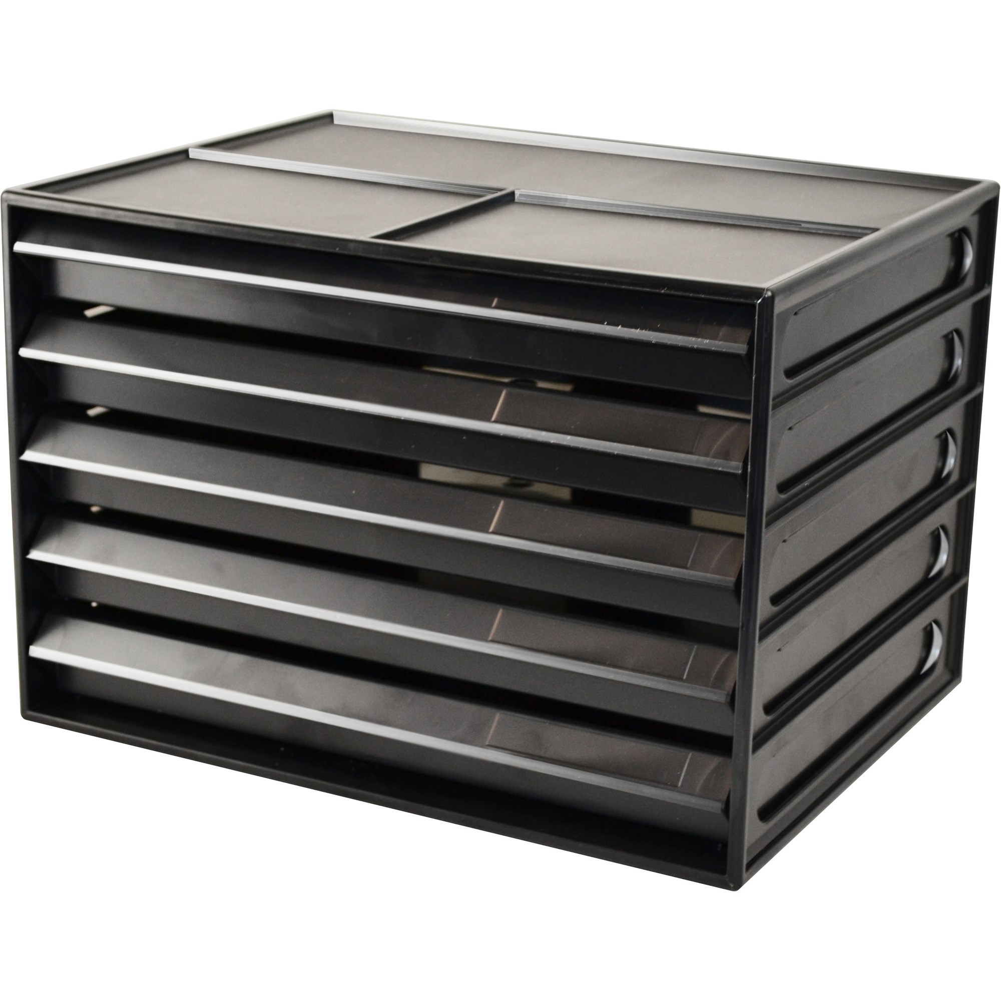 Italplast A4 Document Cabinet Recycled 5 Drawer Black & Clear