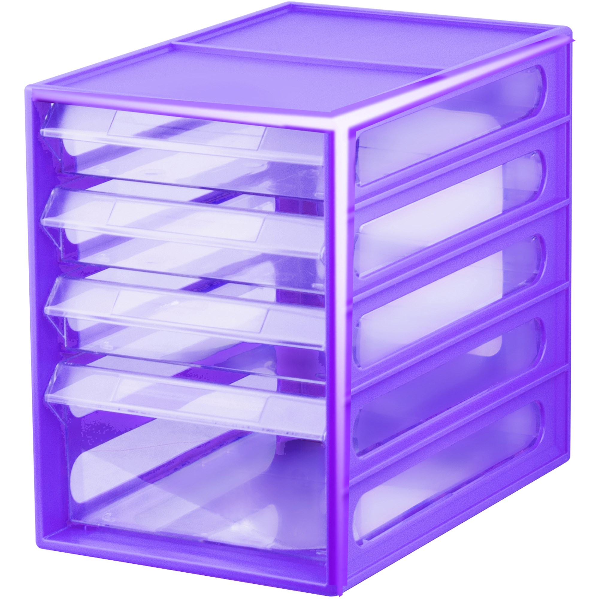 Italplast 4 Drawer Office Organiser Cabinet Grape
