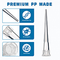 10μl Universal Pipette Tips, PP, Racked, Sterile, DNase & RNase free, Clear