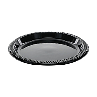 Novolex - Pactiv 9" Black Plate Impact Plastic Tableware 400 / cs