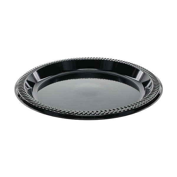 Novolex - Pactiv 9" Black Plate Impact Plastic Tableware 400 / cs