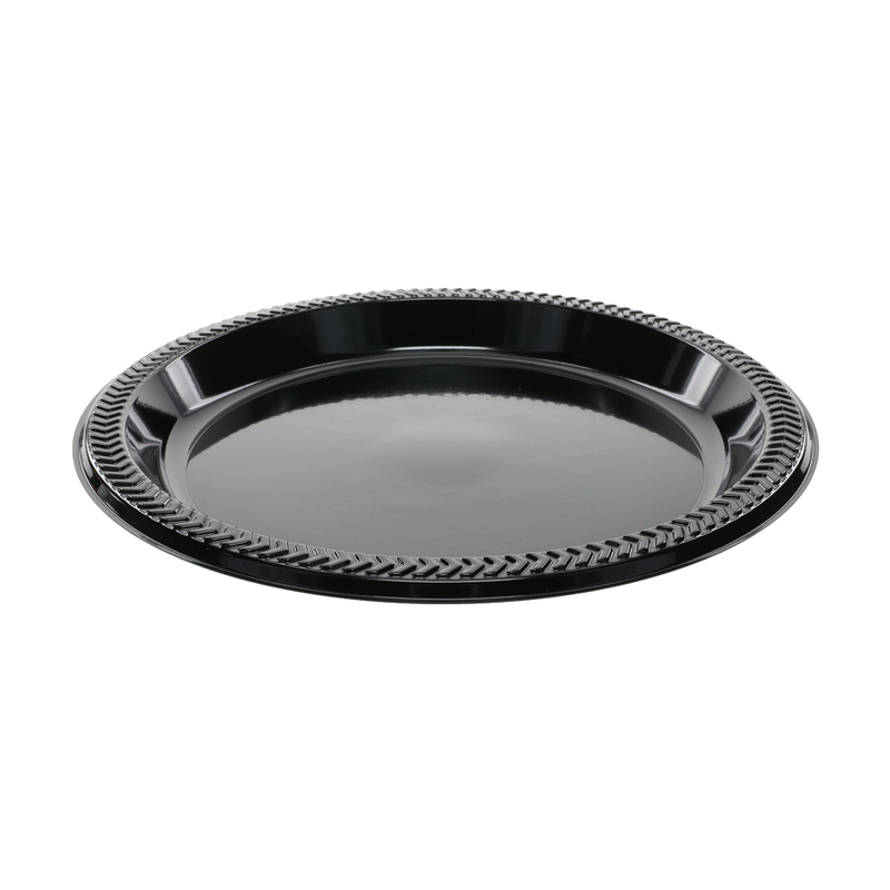 Novolex - Pactiv 9" Black Plate Impact Plastic Tableware 400 / cs