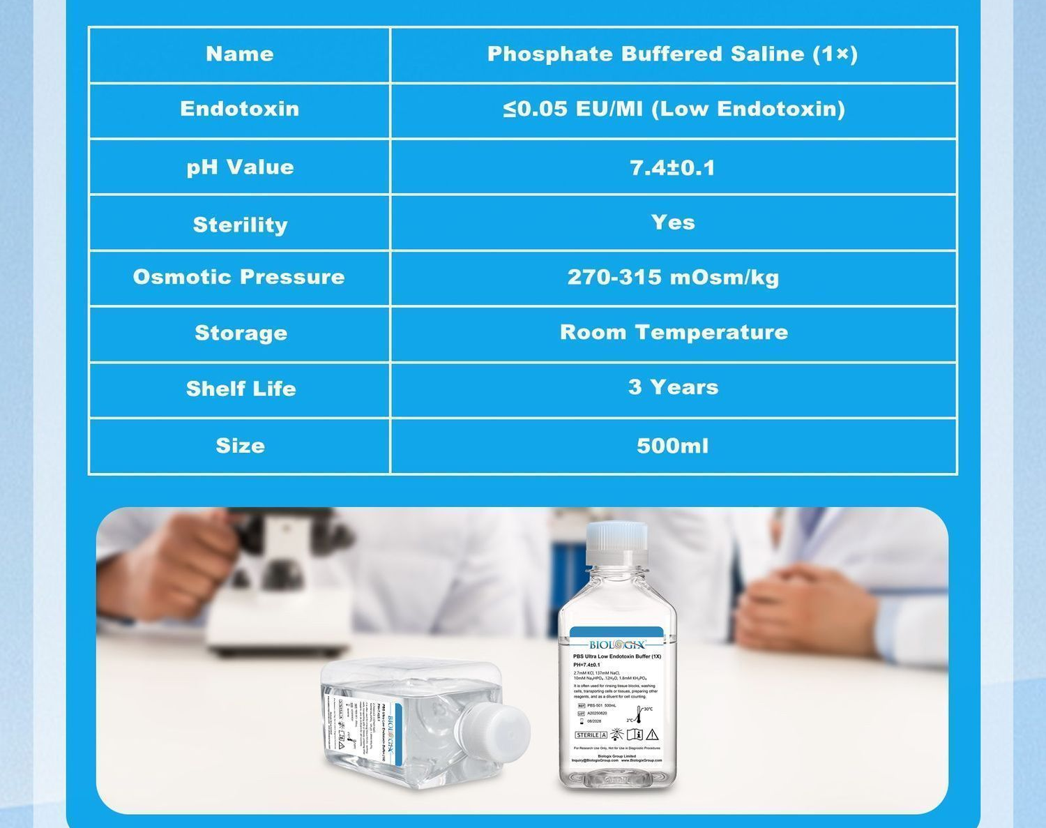 PBS Buffer (1x) ULE 500mL