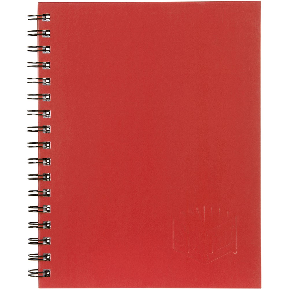 Spirax 511 Hard Cover Notebook A5 Ruled 200 Page Side Opening Red