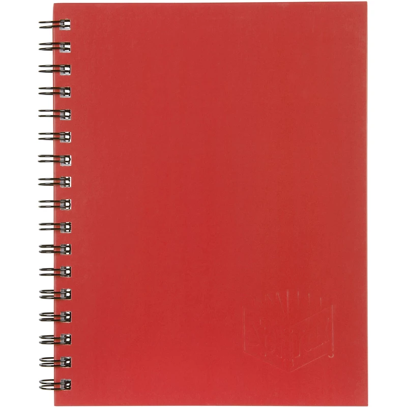 Spirax 512 Hard Cover Notebook A4 Ruled 200 Page Side Opening Red