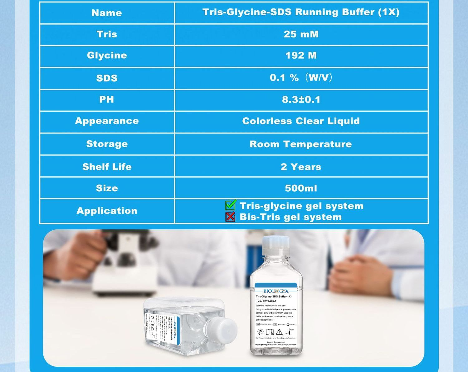 TGS Buffer (1x) 500mL