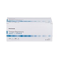 McKesson Tongue Depressor Senior 6" Sterile Wood Individually Wrapped