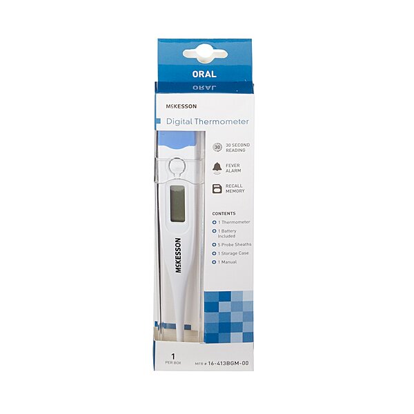McKesson Digital Thermometer – Stick Style, Oral Probe, Handheld, Fast Reading McKesson Digital Thermometer – Stick Style, Oral Probe, Handheld, Fast Reading
