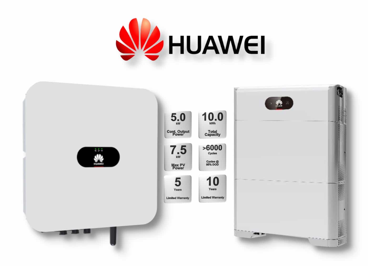 5.0 kW HUAWEI Fusion Solar Combo, c/w 10 kWh Floor Standing Lithium Battery 5.0 kW HUAWEI Fusion Solar Combo, c/w 10 kWh Floor Standing Lithium Battery