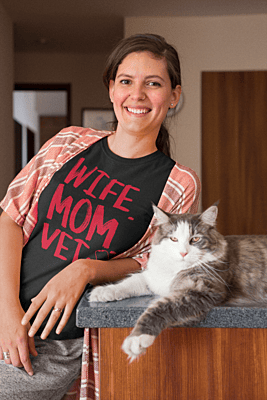 Wife Mom Vet Softstyle T-shirt